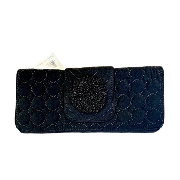 Vera Bradley Dazzle Clutch with Chain Strap in Classic Black - NWT - Picture 1 of 5